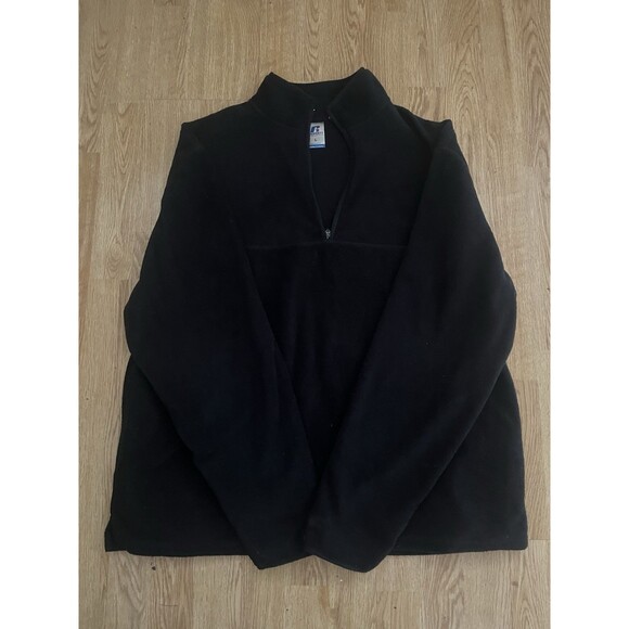 Vintage Russell Pullover Sweater Mens L Dri-Power Half Zip Fleece Athletic Y2K - Picture 2 of 7